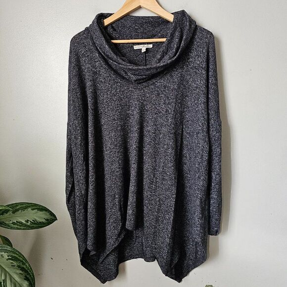 EUC EXPRESS ONE ELEVEN MARLED GREY COWL NECK SOFT OVERSIZED FIT SWEATER M/L - Picture 1 of 16